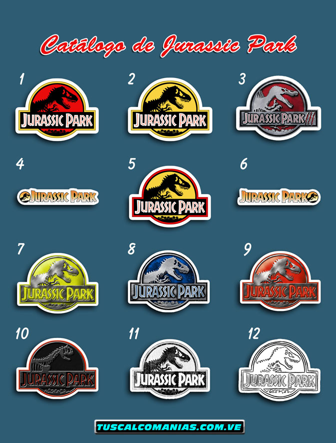 Calcomanias, stickers, pegatinas y etiquetas de Jurassic Park