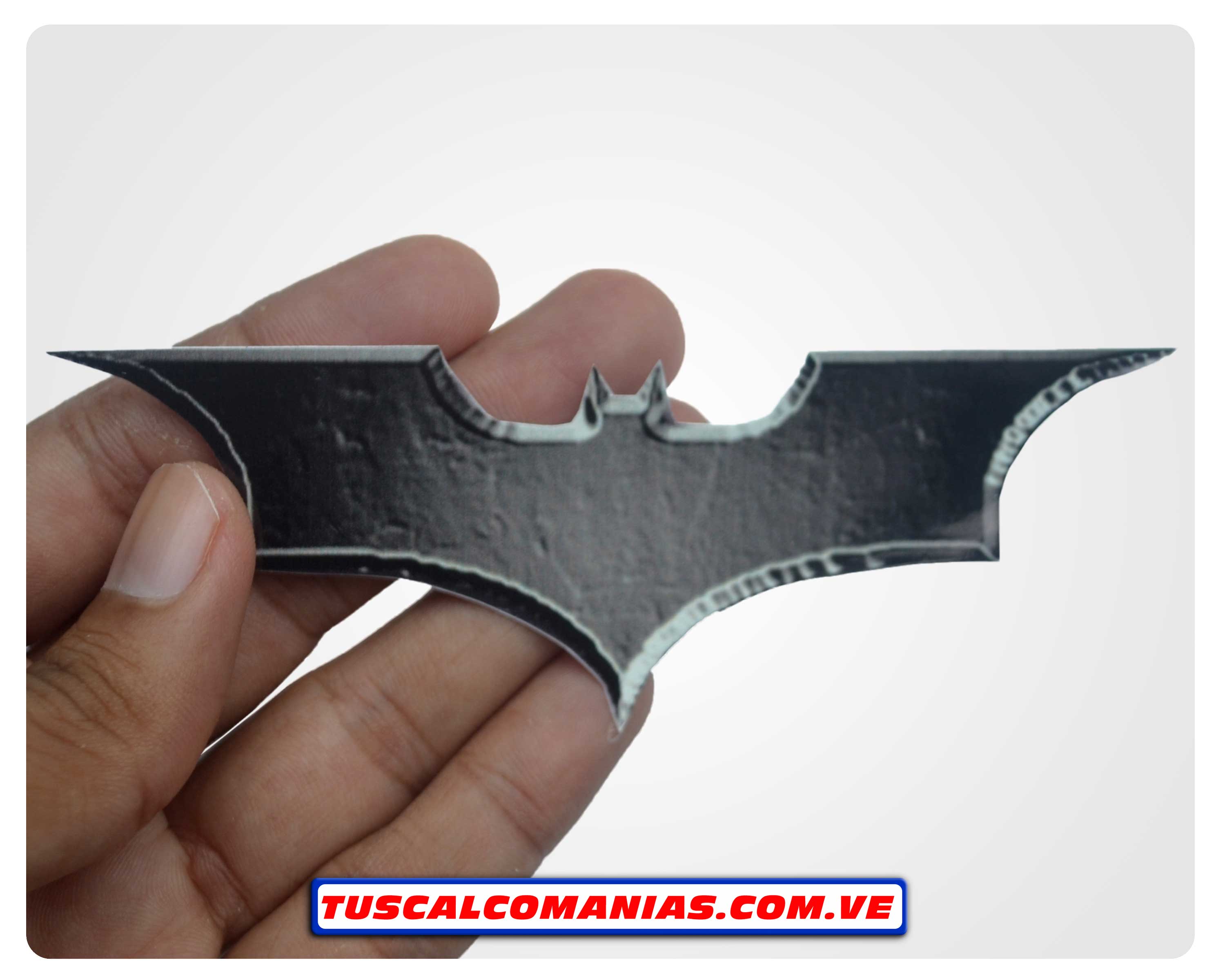 Calcomanía, sticker, pegatina, etiqueta de Batman (Hombre Murciélago) estilo metal