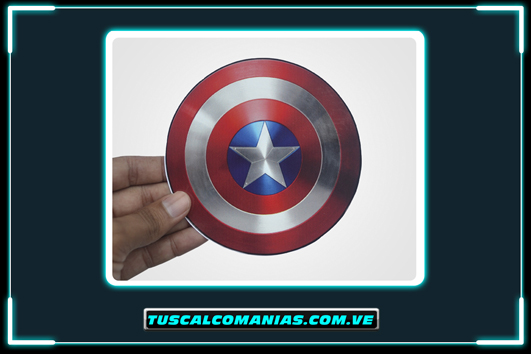 Calcomanía, sticker, pegatina, etiqueta de Capitán américa 4