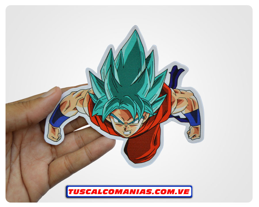 Calcomanía, sticker, pegatina, etiqueta de Dragón Ball Z Súper sayayin (Gokú)