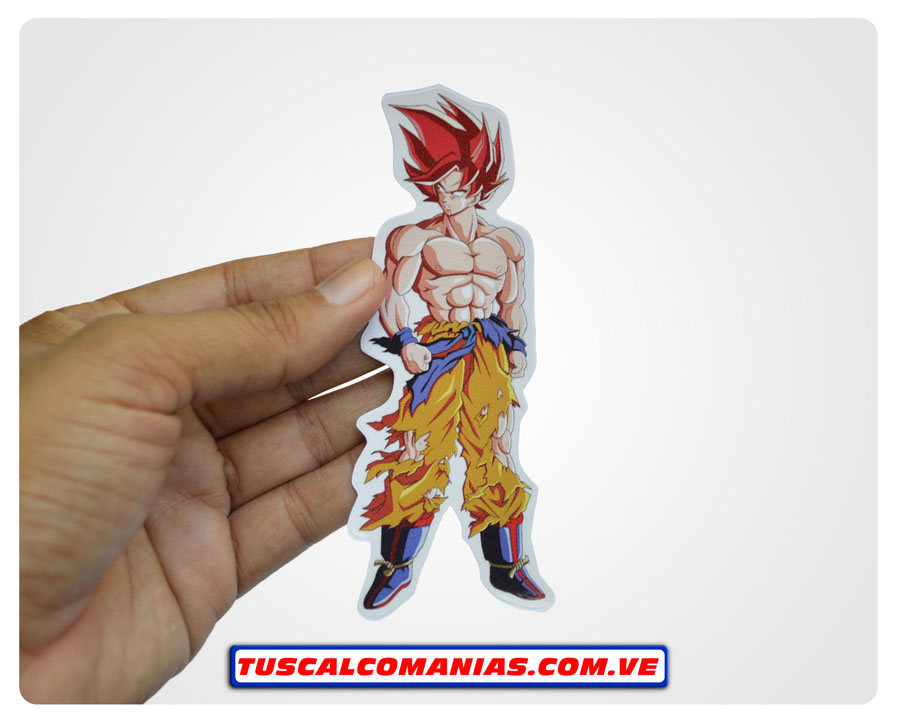 Calcomanía, sticker, pegatina, etiqueta de Dragon Ball Súper sayayin (Gokú)