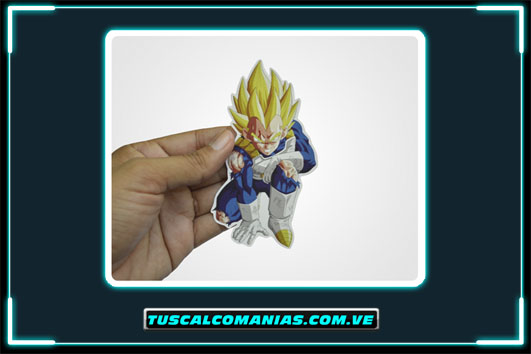 Calcomanía, sticker, pegatina, etiqueta de Dragon Ball Súper (Vegueta)