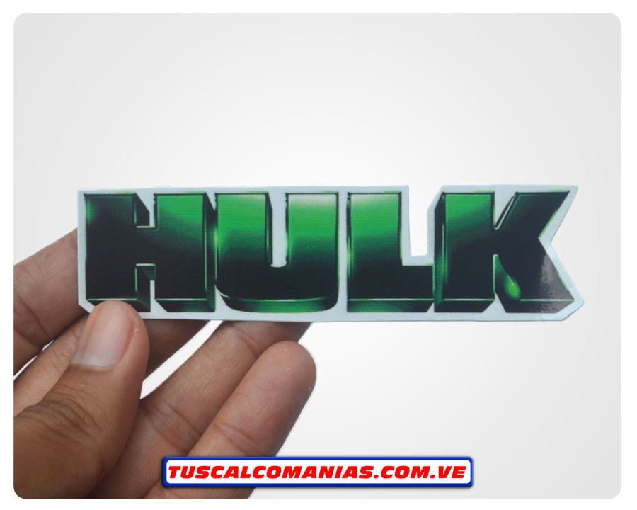Calcomanía, sticker, pegatina, etiqueta letras del Increible Hulk (Vengadores)