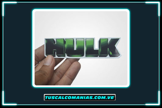 Calcomania, sticker, pegatina, etiqueta del Increible Hulk (Vengadores)