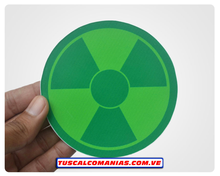 Calcomanía, sticker, pegatina, etiqueta del logo de radiación del Increible Hulk, Vengadores (Avengers)