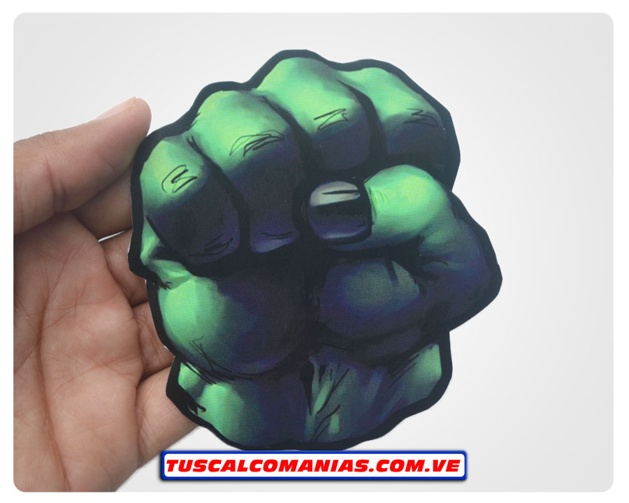 Calcomanías, stickers, pegatinas, etiquetas del Puño del Increible Hulk (Vengadores)