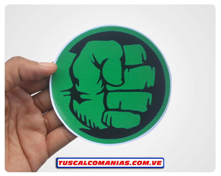 Calcomanía, sticker, pegatina, etiqueta del puño del Increible Hulk (Vengadores)