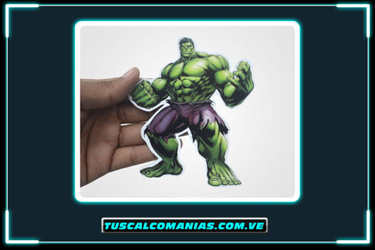 Calcomania, sticker, pegatina, etiqueta del Increible Hulk (Vengadores)