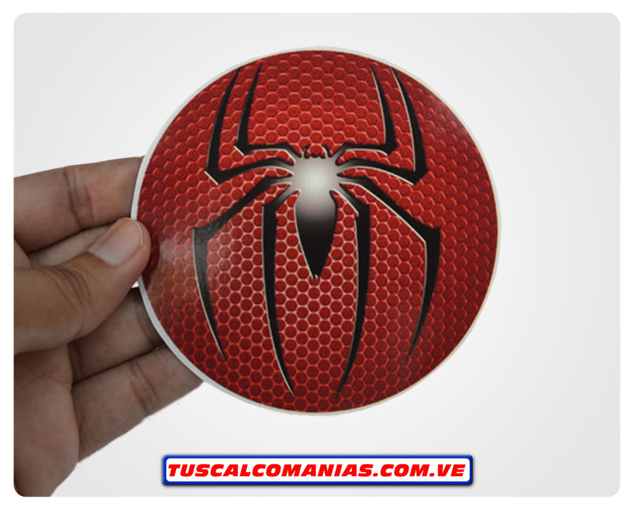 Calcomanía, sticker, pegatina, etiqueta de logo Spiderman (Hombre araña)