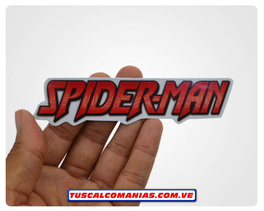 Calcomanía, sticker, pegatina, etiqueta de logo Spiderman (Hombre araña)