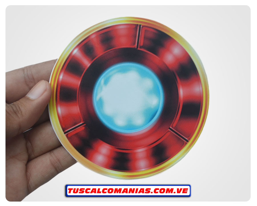 Calcomania, sticker, pegatina, etiqueta del reactor de Iron Man (Vengadores)