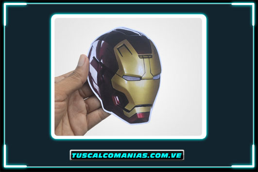 Calcomania, sticker, pegatina, etiqueta de Iron Man (Vengadores)
