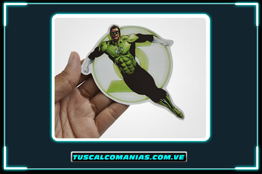 Calcomanías, stickers, pegatinas, etiquetas de Linterna verde, lantern green (Liga de la Justicia)