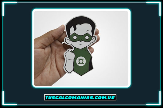 Calcomanía, sticker, pegatina, etiqueta de Linterna verde, lantern green (Liga de la Justicia)