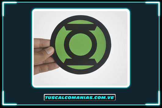 Calcomanía, sticker, pegatina, etiqueta de Linterna verde, lantern green (Liga de la Justicia)