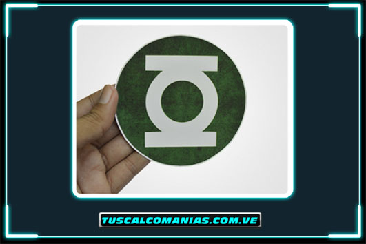 Calcomanía, sticker, pegatina, etiqueta de Linterna verde, lantern green (Liga de la Justicia)