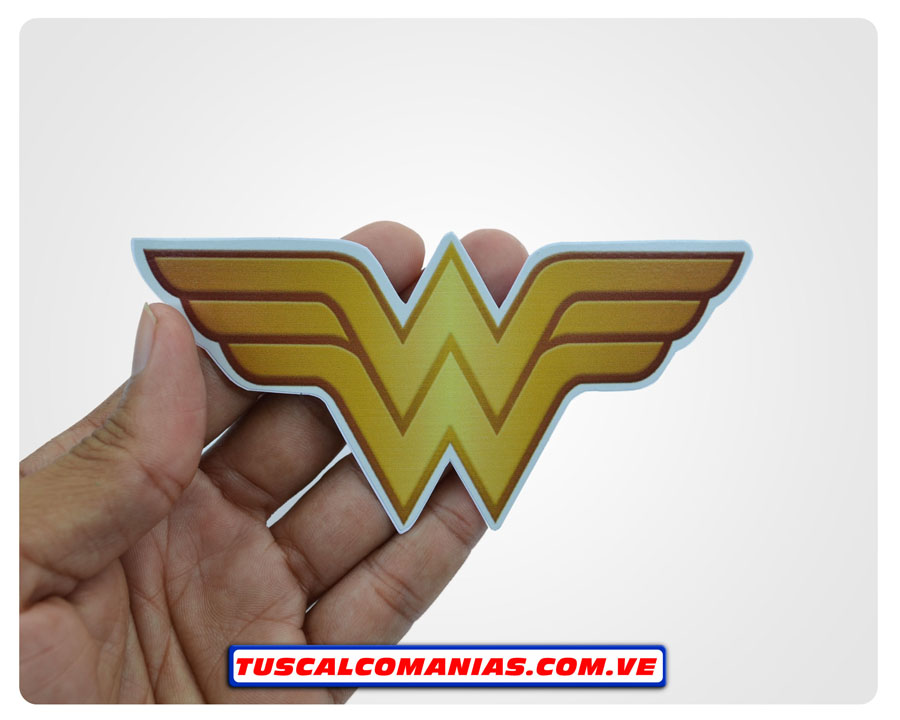 Calcomanía, sticker, pegatina, etiqueta de logo Mujer Maravilla (Wonder Woman)