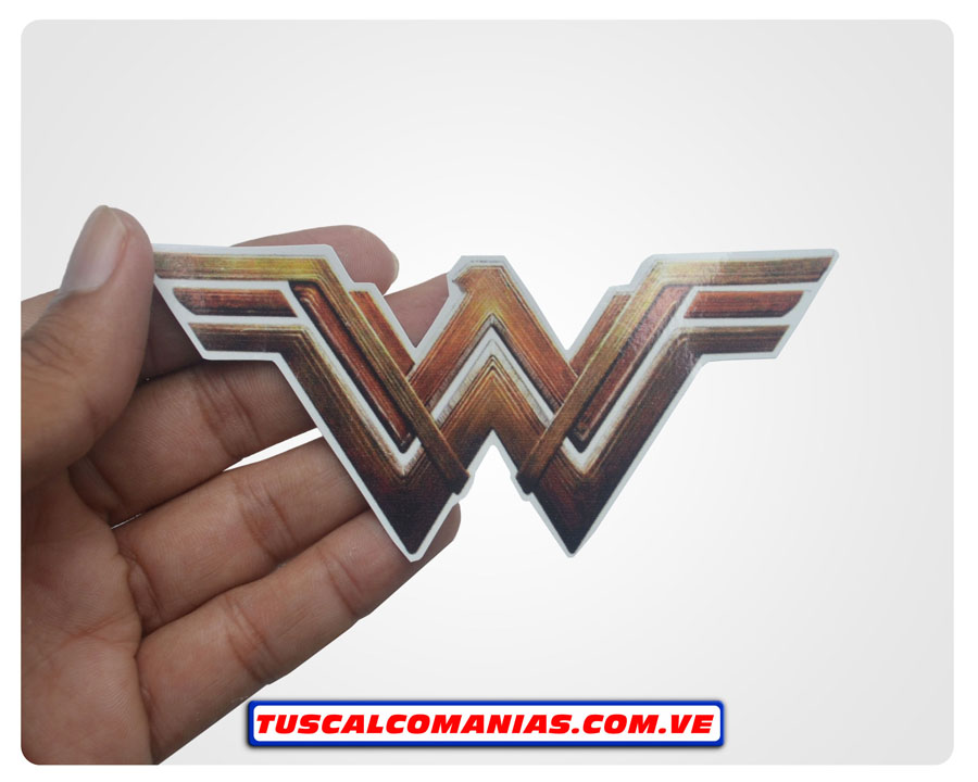 Calcomanía, sticker, pegatina, etiqueta de logo Mujer Maravilla (Wonder Woman)