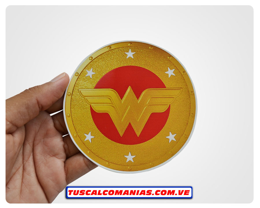 Calcomanía, sticker, pegatina, etiqueta de logo Mujer Maravilla (Wonder Woman)