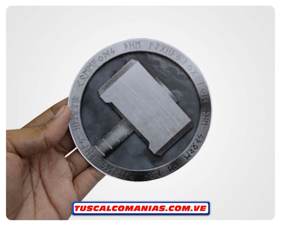 Calcomanía, sticker, pegatina, etiqueta del logo Thor (Dios del Trueno)