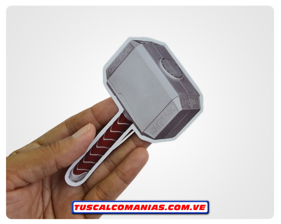 Calcomanía, sticker, pegatina, etiqueta del matillo de Thor (Dios del Trueno)