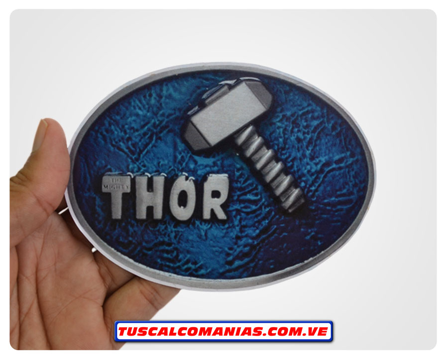Calcomanía, sticker, pegatina, etiqueta del matillo de Thor (Avengers)