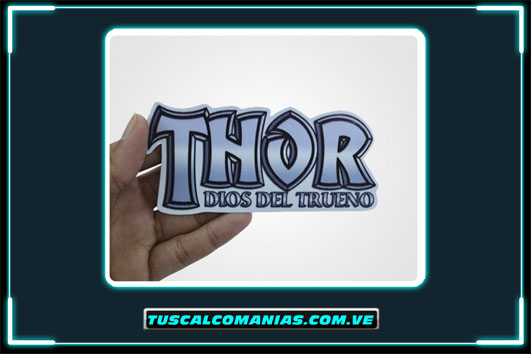 Calcomania, sticker, pegatina, etiqueta de Thor (Dios del Trueno)