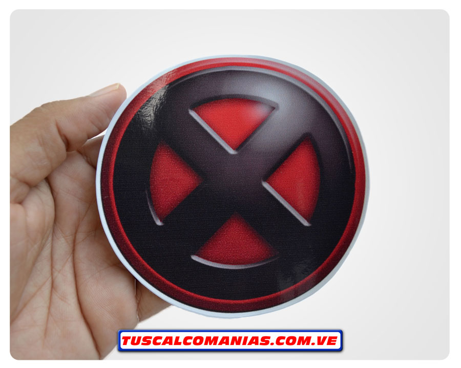 Logo de X-Men (Hombres X) Calcomanía, sticker, pegatina, etiqueta del logo amarillo y negro de X-Men (Hombres X)