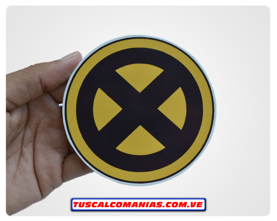 Logo de X-Men (Hombres X) Calcomanía, sticker, pegatina, etiqueta del logo plateado de X-Men (Hombres X)