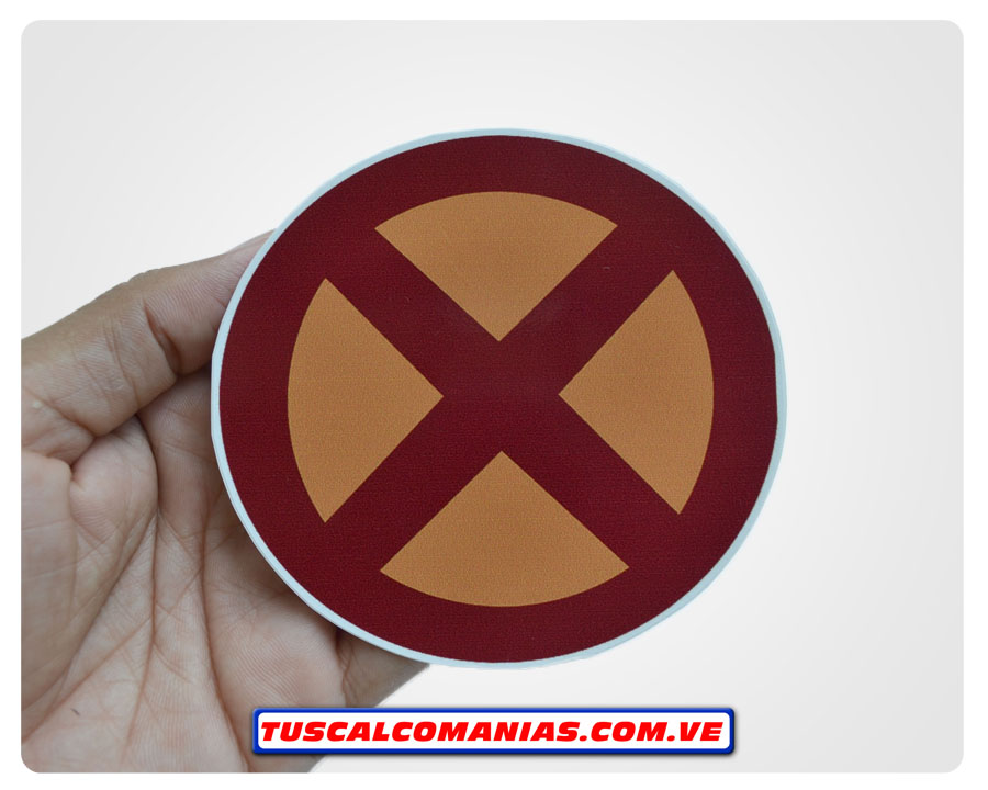 Logo de X-Men (Hombres X) Calcomanía, sticker, pegatina, etiqueta del logo de X-Men (Wolverine)