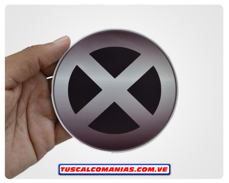 Logo de X-Men (Hombres X) Calcomanía, sticker, pegatina, etiqueta del logo amarillo y rojo de X-Men (Hombres X)