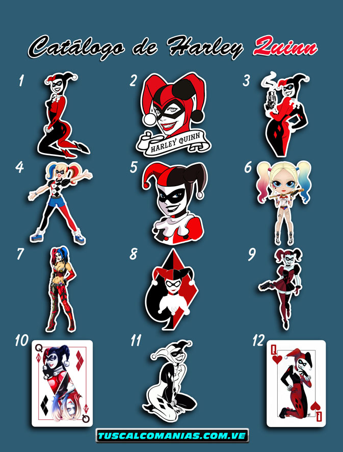 Calcomanías, stickers, pegatinas y etiquetas de Harley Quinn