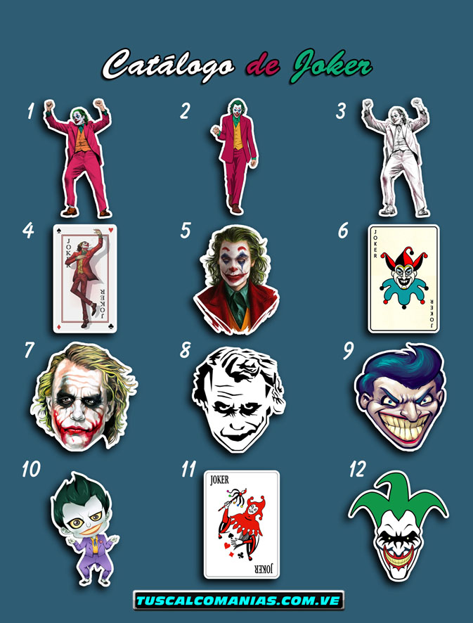 Calcomanías, stickers, pegatinas y etiquetas de Joker (Guasón)
