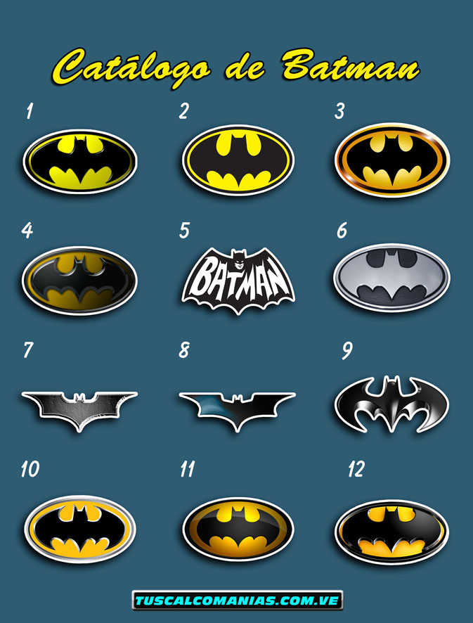 Calcomanías, stickers, pegatinas y etiquetas de Batman (Hombre murciélago)