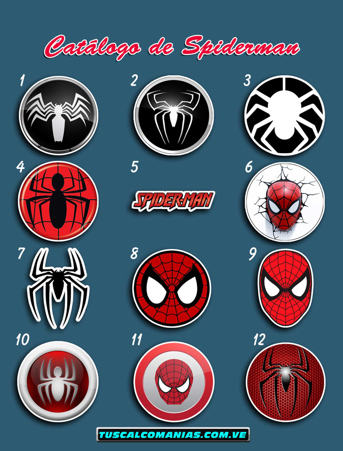 Calcomanias, stickers, pegatinas y etiquetas de Spiderman (Hombre araña)