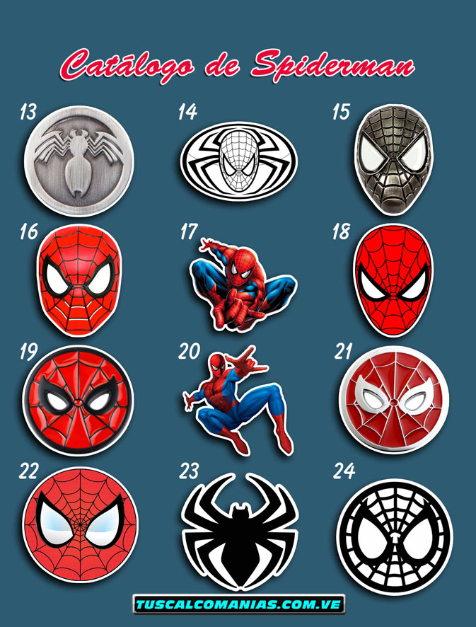 Calcomanias, stickers, pegatinas y etiquetas de Spiderman (Hombre araña)